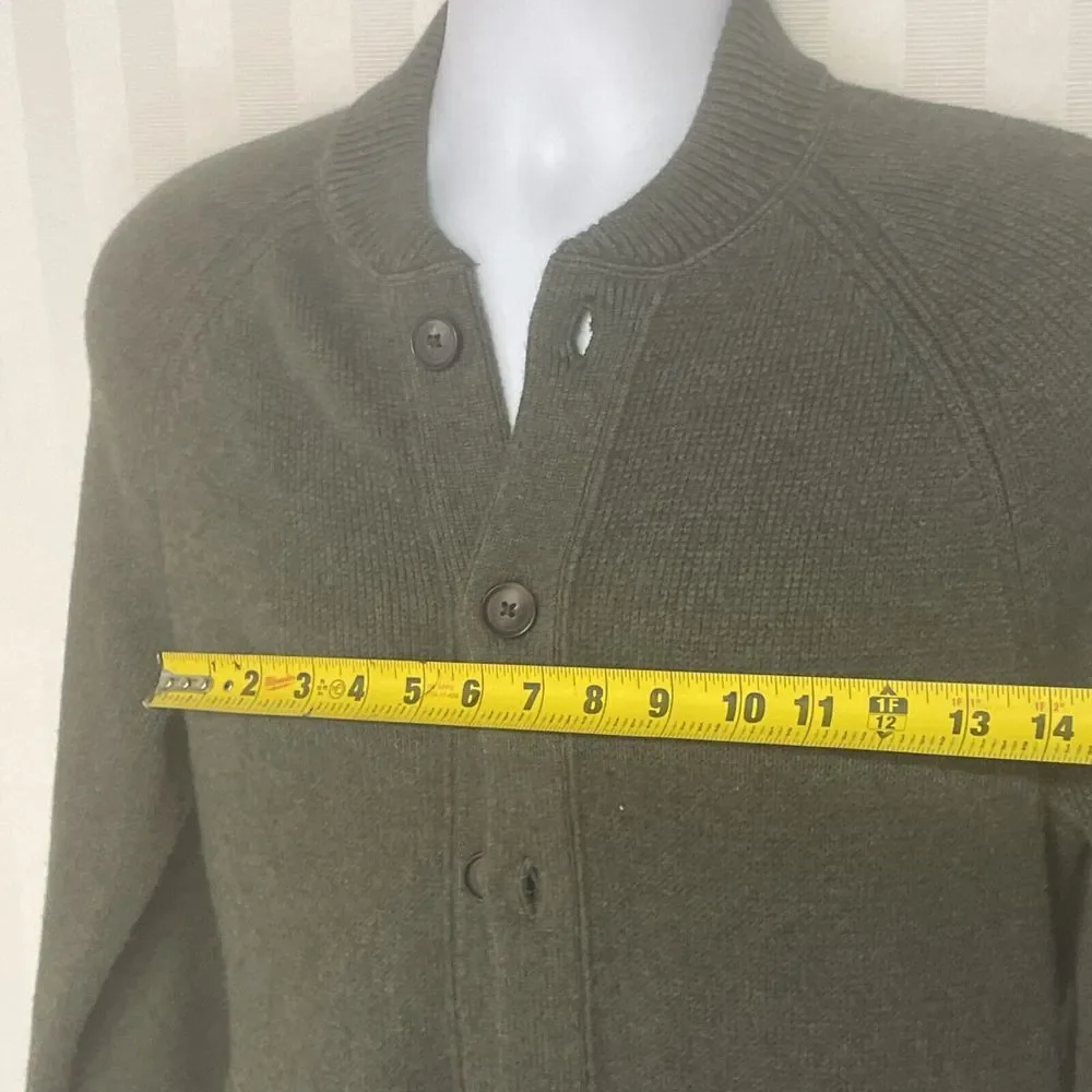 Banana Republic Cardigan Sweater‎ Mens S/ P Gray Cotton 6-Button Long Sleeve